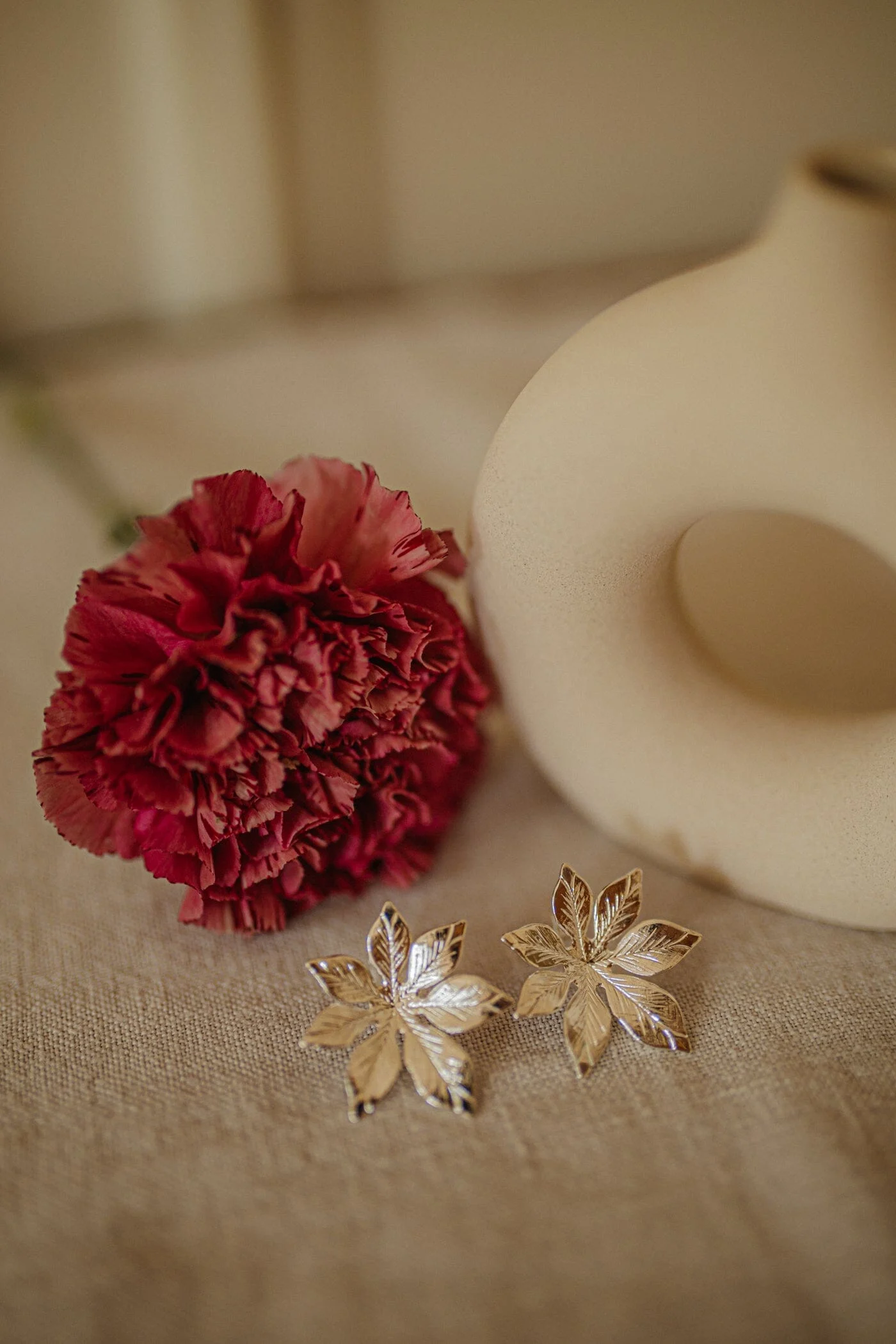 CHLORIS - Boucles d'oreilles puces fleurs plaqué argent | Argent