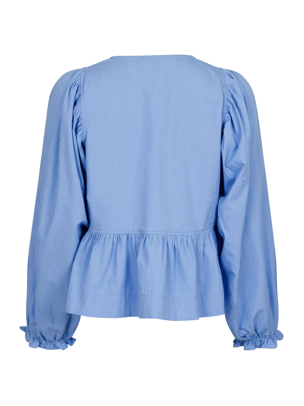 Neo Noir  Bessie C Poplin bluse - lyseblå