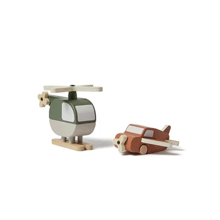 Flexa Hubschrauber und Flugzeug aus Holz