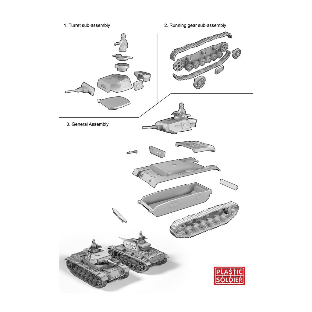 15mm WW2 German Panzer III F,G,H Tank