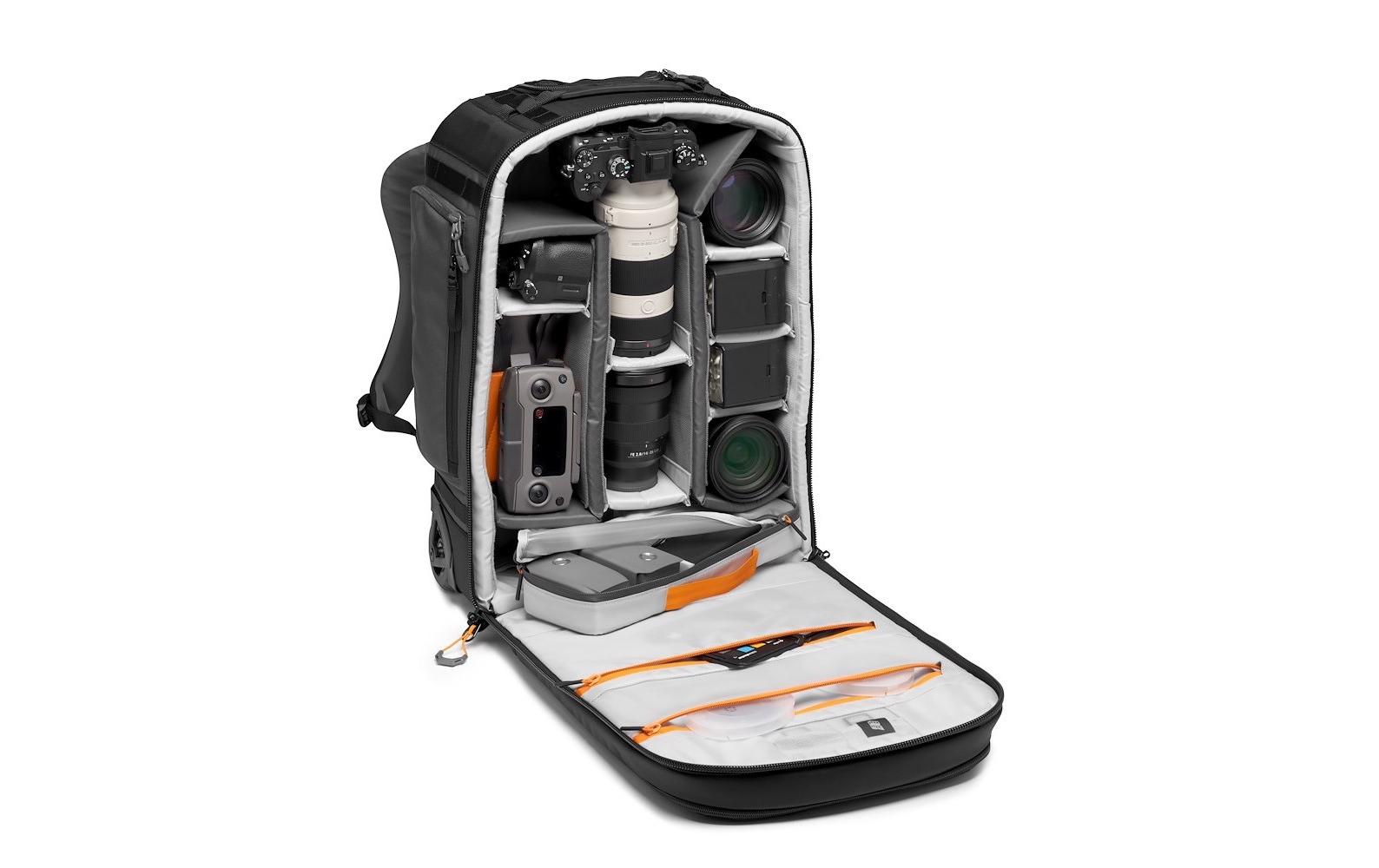 Fotorucksack Pro Trekker RLX 450 AW II (GRL)<br>Rucksack-Roller für Profifotografen zur Organisation der Ausrüstung in einem kompakten Handgepäckformat