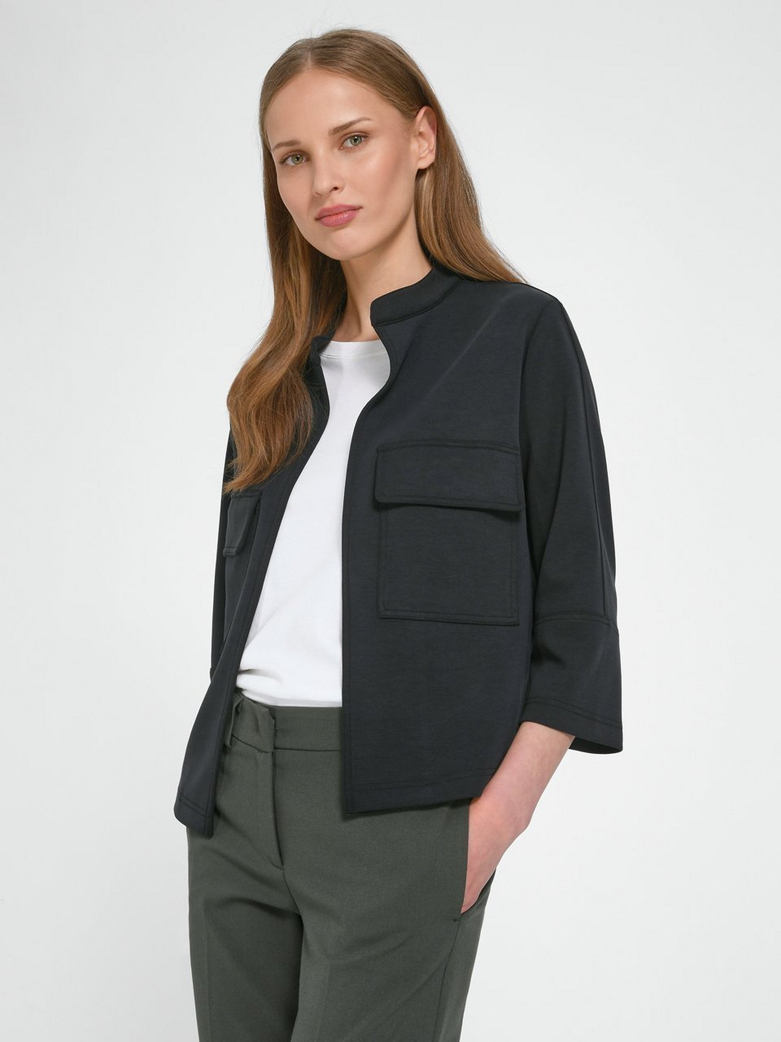 Jersey-Blazer mit 3/4-Arm