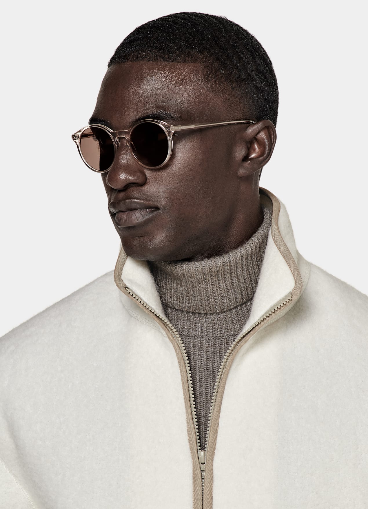 Veste de randonnée blanc cassé