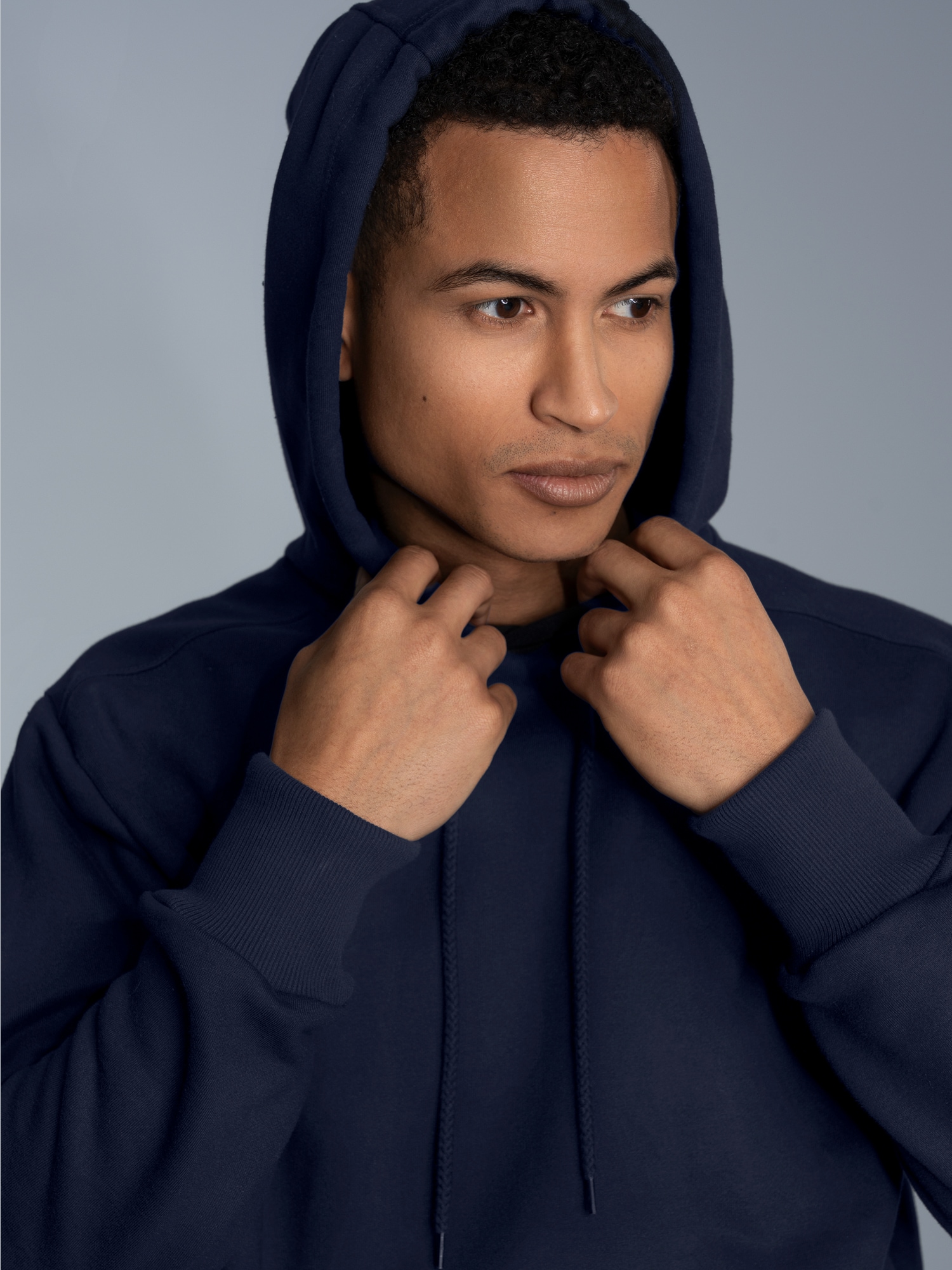 Hoodie aus SweatqualitätNavy
