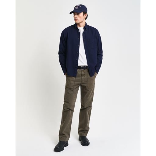 GANT Flannel Skjorte, Evening Blue, XL