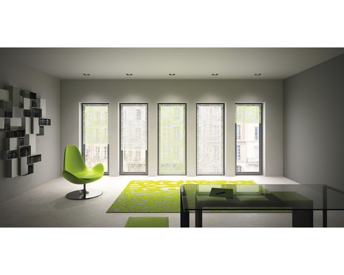 Schuifgordijn Move groen/wit 60x300 cm