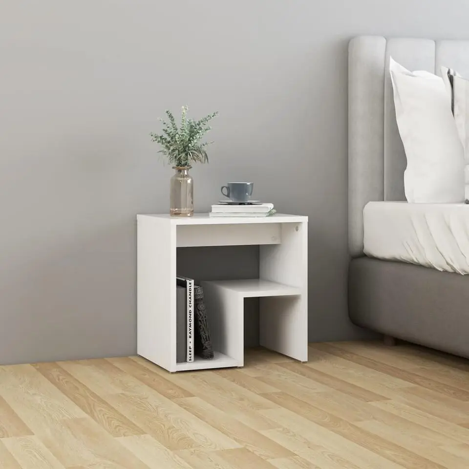 vidaXL - Nachtkastje - Wit - Bewerkt hout - 2 stuks