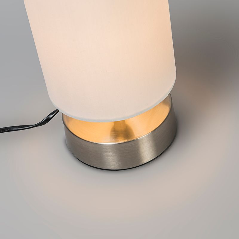 Moderne tafellamp wit rond 12 cm - Milo 2
