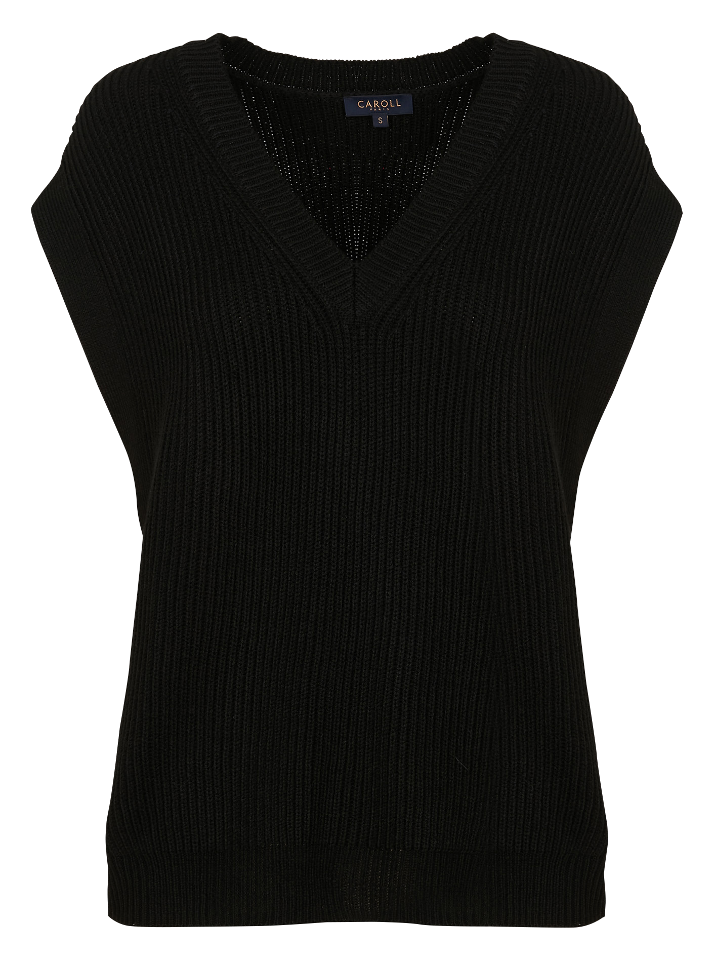 MCURT - Pull sans manche en laine mélangée | Noir