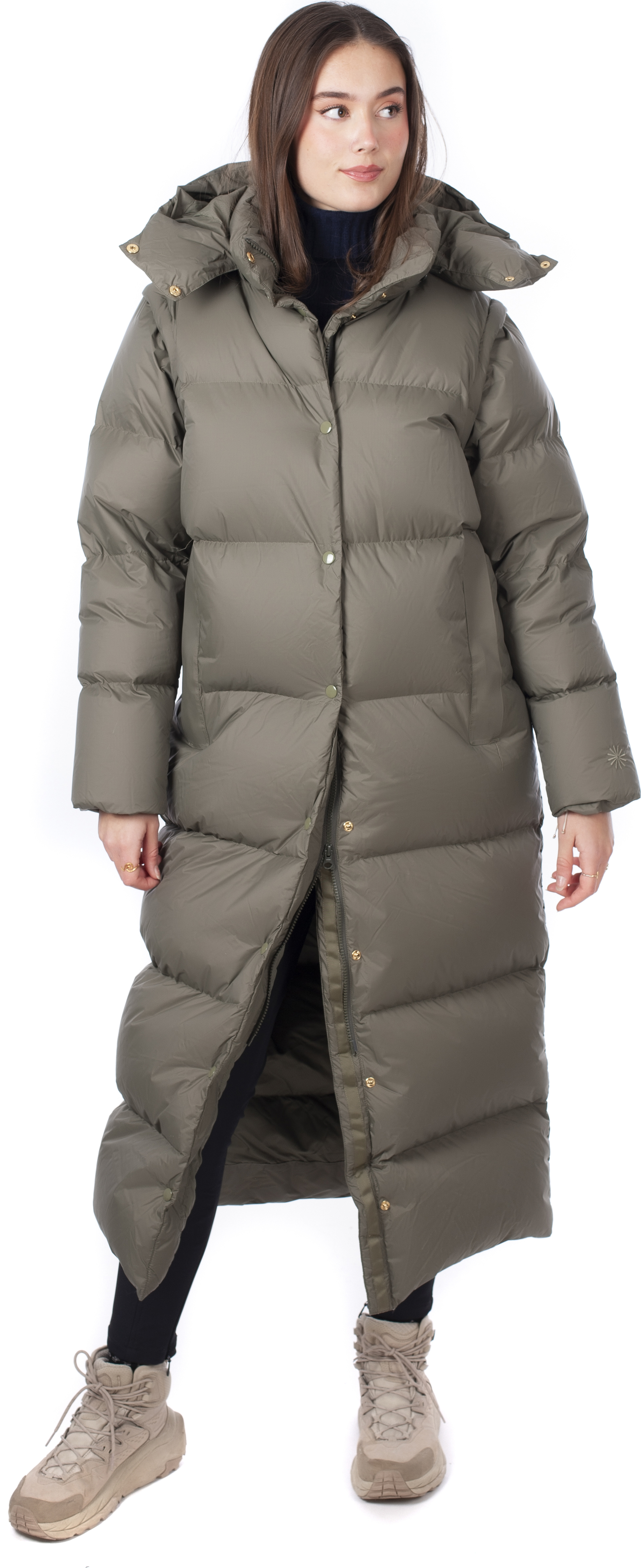 Capella Down Coat Multi Dame Tea Leaf