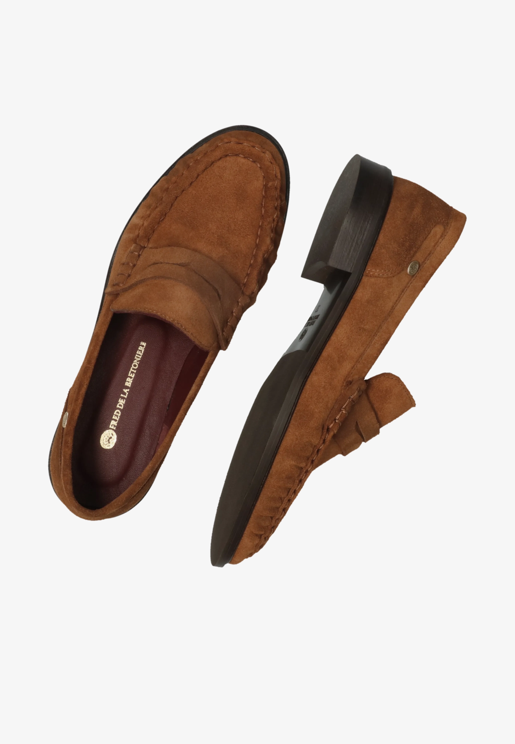 BODIL BEAU Loafer suede Cognac