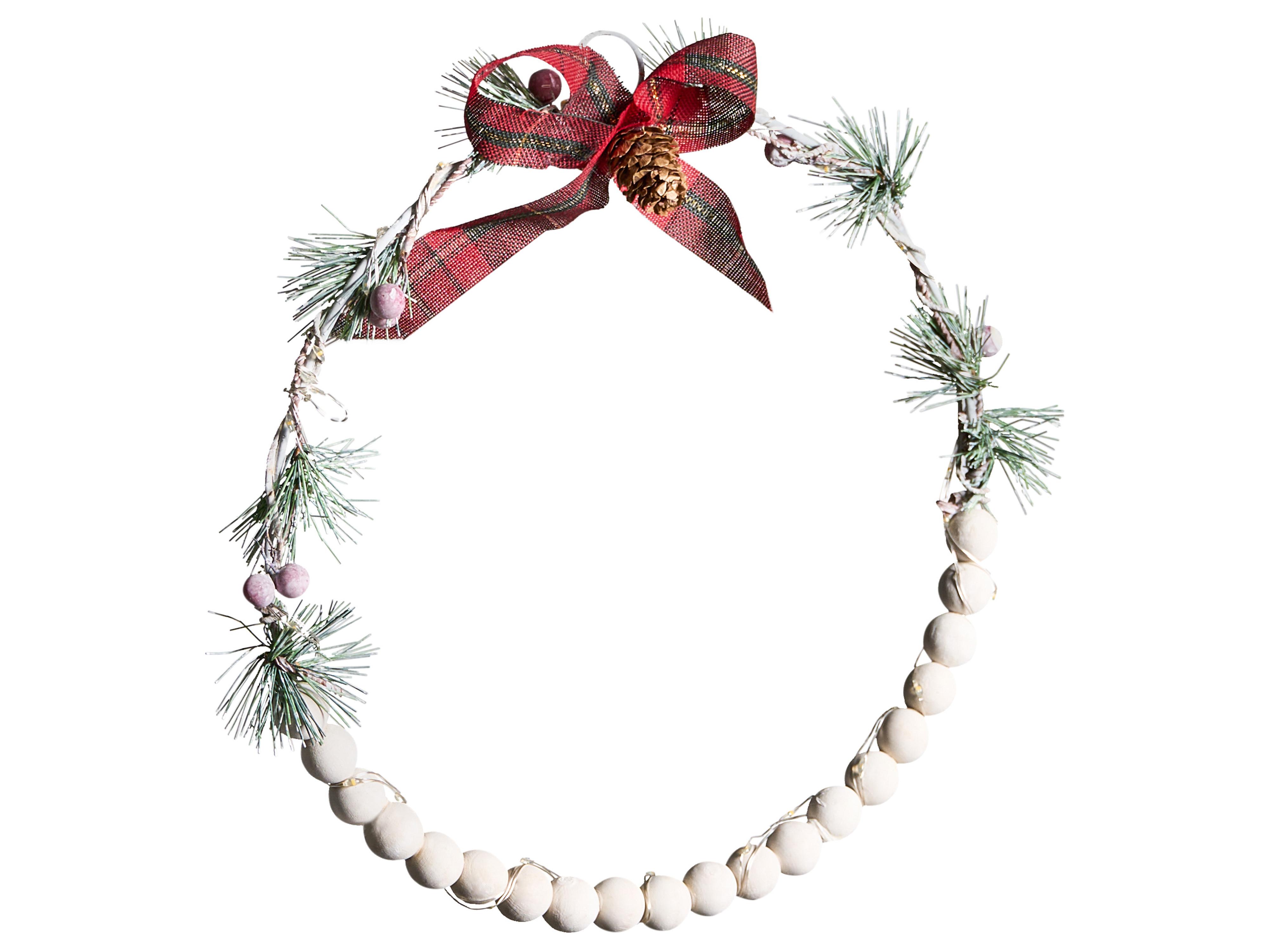 Set van 3 hangende decoraties LED KEITELE Krans 25/30/35 cm Wit