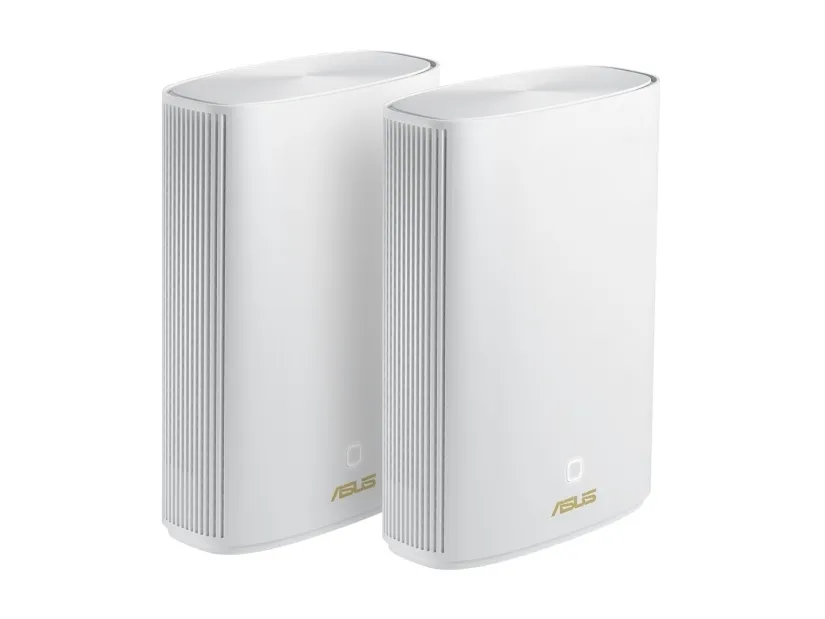 ASUS ZenWiFi AX Hybrid (XP4) - Wi-Fi-system - (2 routere) - op til 5500 sq.ft - mesh 1GbE, HomePlug AV (HPAV) 2.0 - Wi-Fi 6 - Dual Band