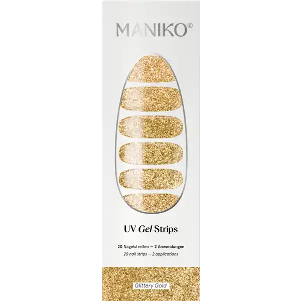 UV Gel Strip Glittery Gold