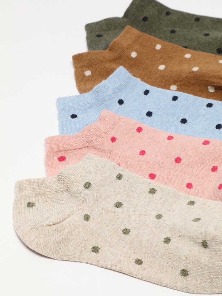 Pacote com 5 pares de meias curtas sortidas - Diversas