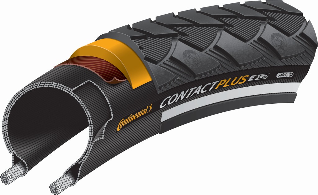 Continental Contact Plus hverdagsdæk 700 x 35C reflekskant