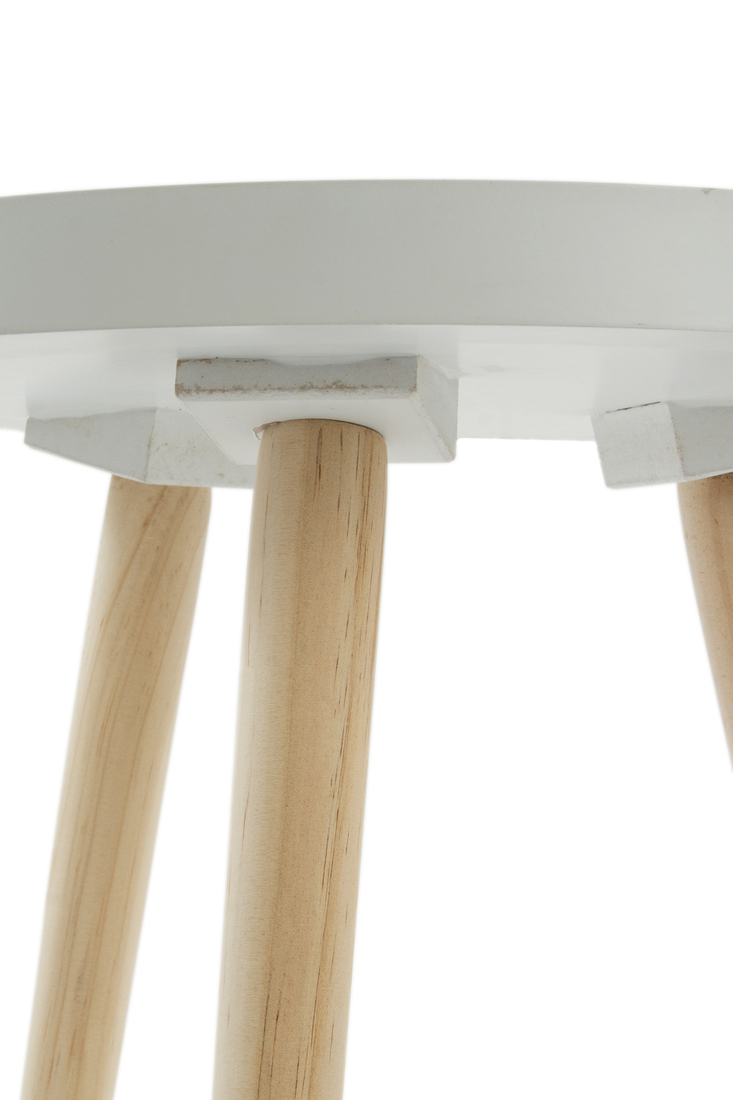Beistelltisch LIEKE - weiß-braun - 60 cm