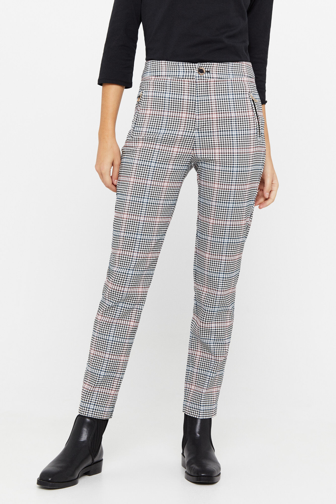Calça skinny - Multicolorida
