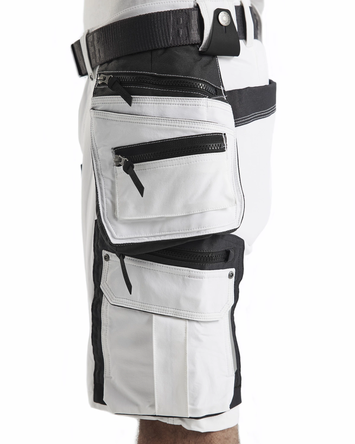Blåkläder 1088 Werkbroek kort voor schilder/stucadoor met 4-weg stretch - wit/donkergrijs - 48 (M)