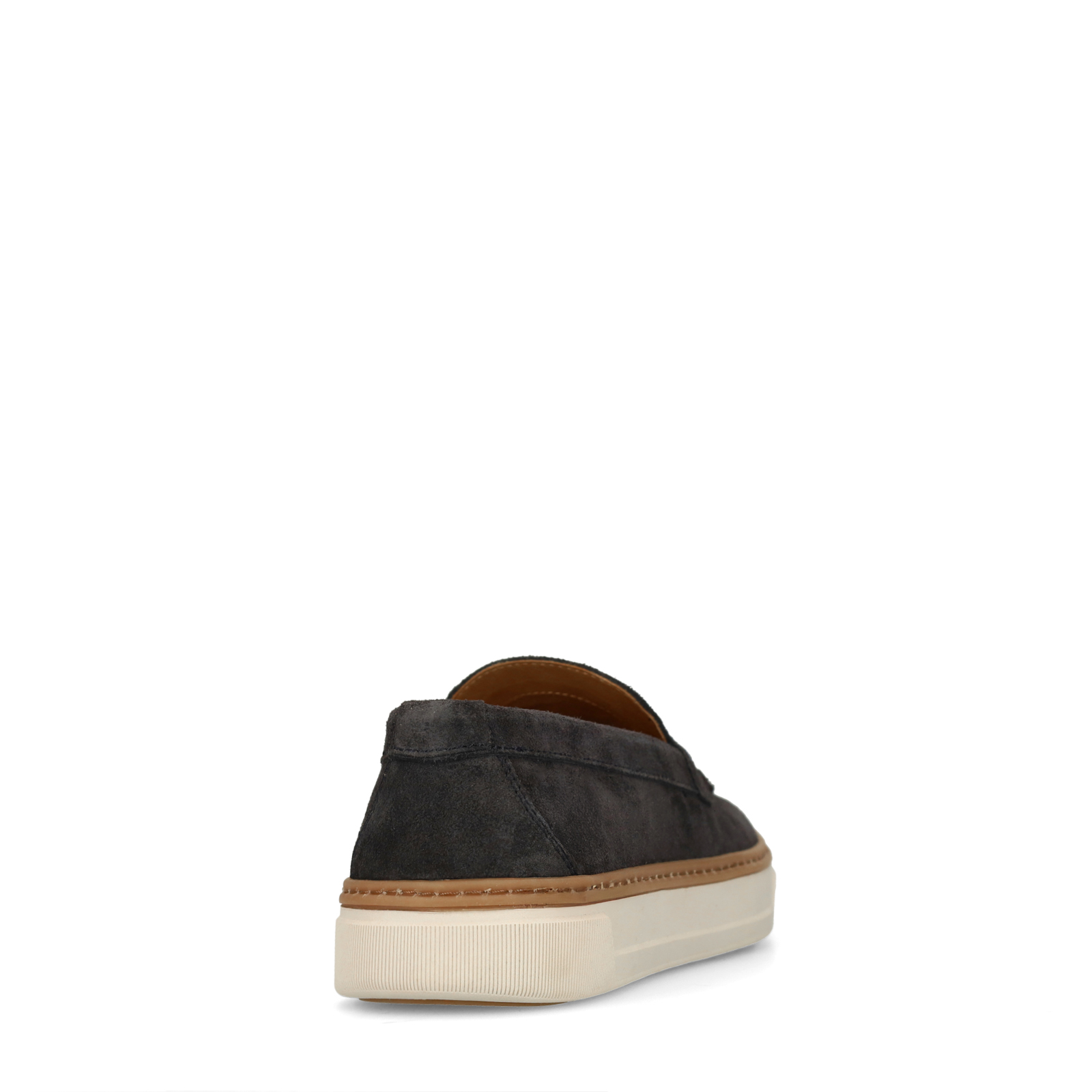 Donkerblauwe suède loafers