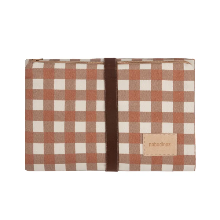 Nobodinoz - Hyde Park Wickelunterlage, terracotta checks