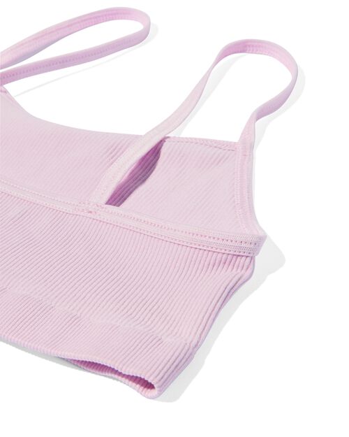 2 hauts enfant sans coutures côte violet clair