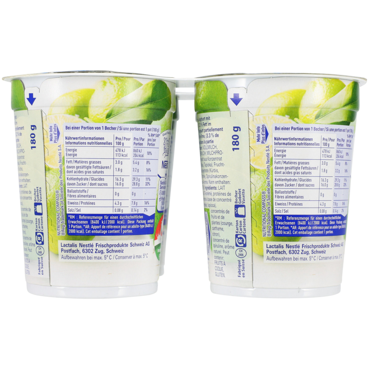 Hirz Joghurt Limette 4x180g