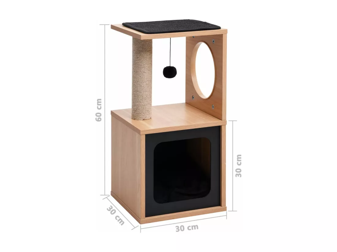 Arbre à chat avec tapis à gratter en sisal 60 cm