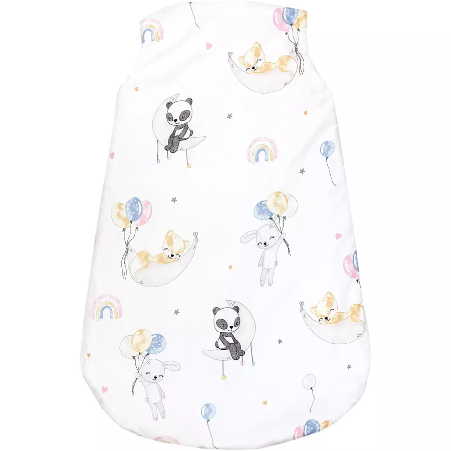 TupTam Baby Ganzjahres Schlafsack ohne Ärmel wattiert weißbeige
