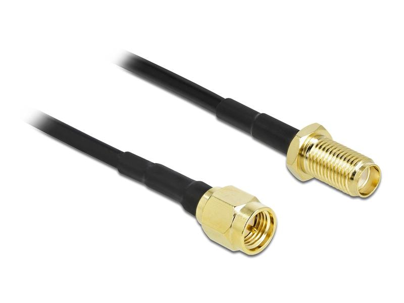 Delock Antennenkabel LTE/5G, CFD/LRM100 SMA zu SMA, 15 m Antennenkabel SMA Stecker zu SMA Buchse LMR/CFD100 15 m low loss