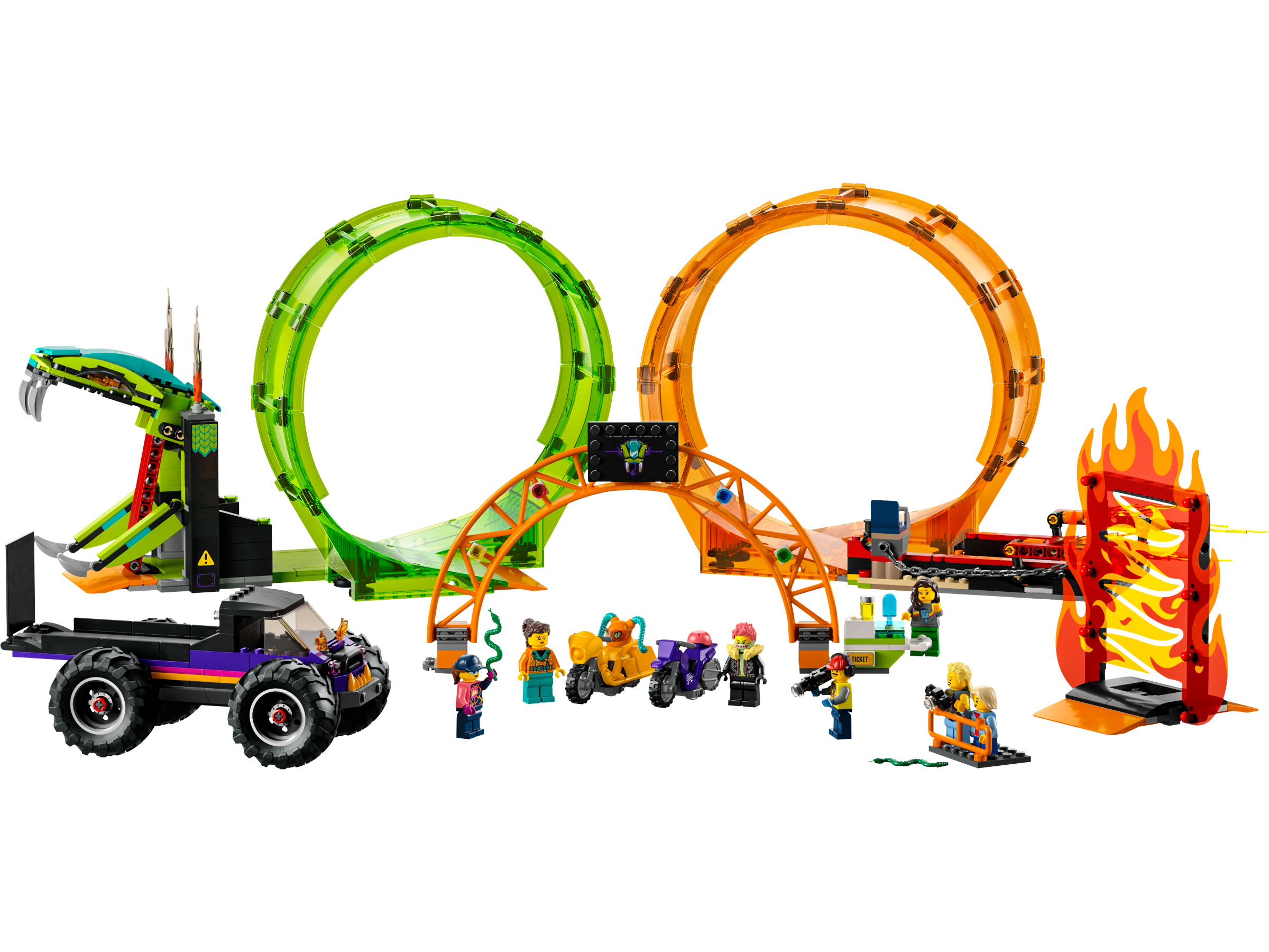 Arena de acrobacias com loop duplo 60339