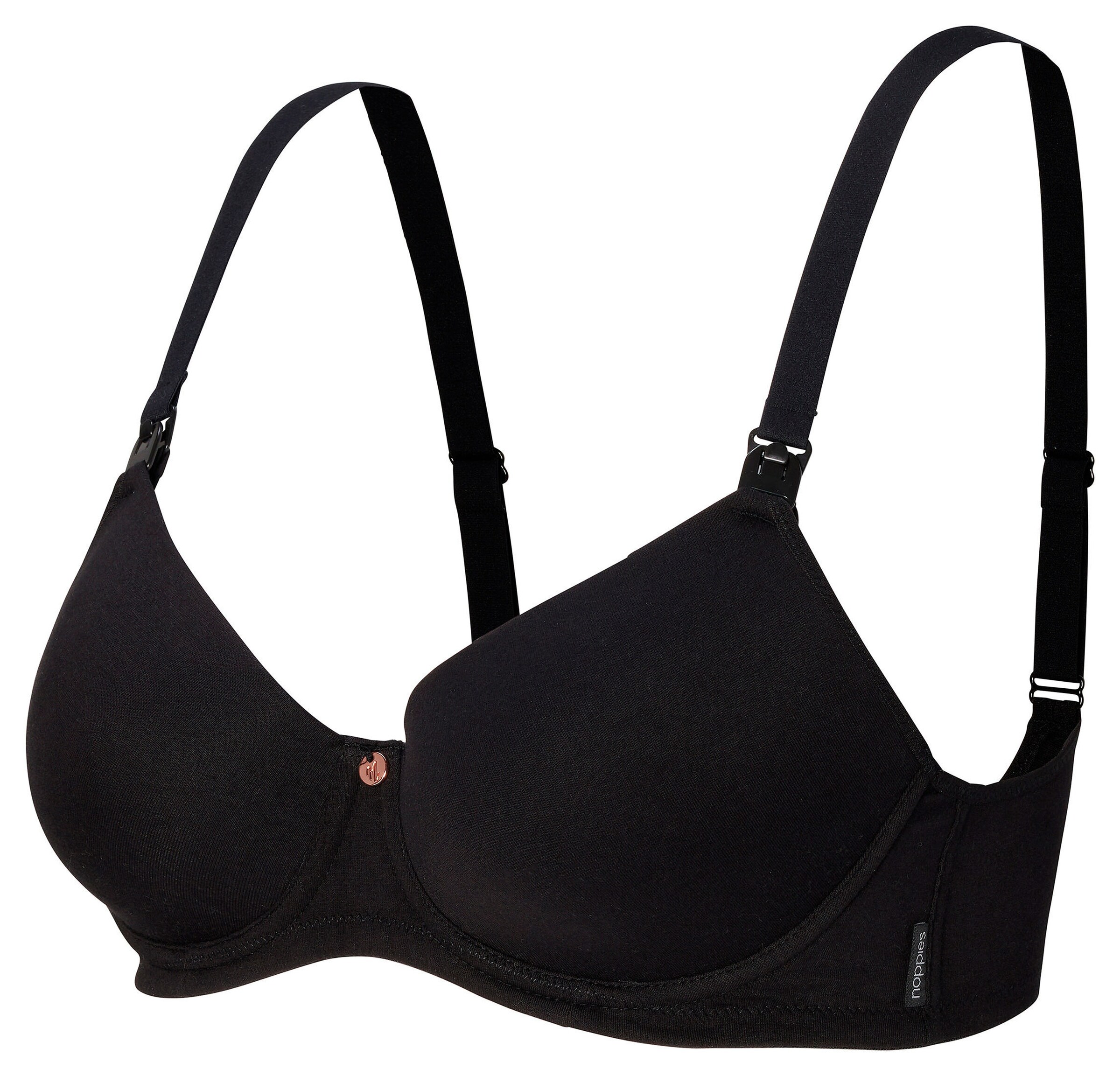 Noppies Gepolsterter Still-BH Cotton Melange Black