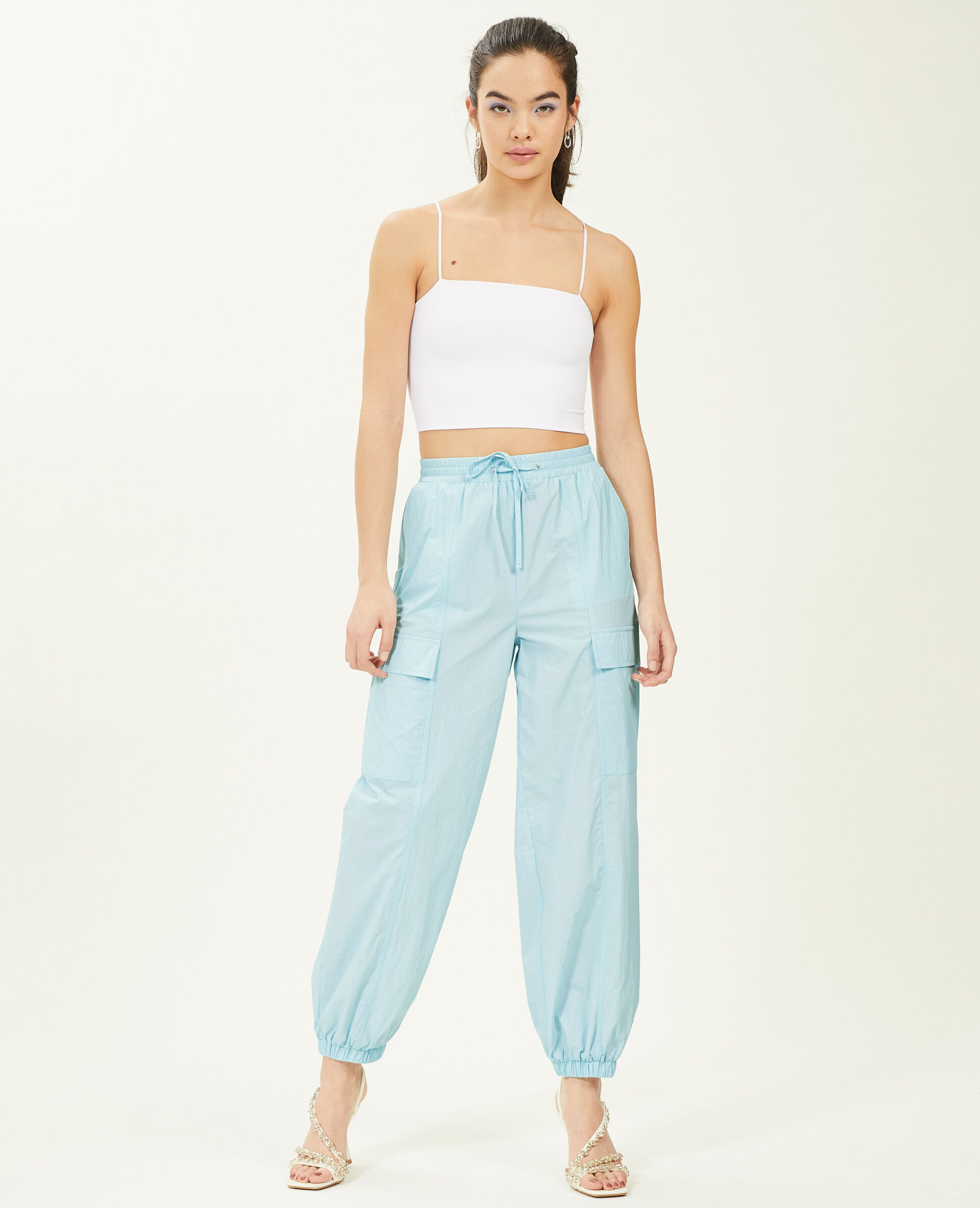Pantalon parachute - Bleu clair