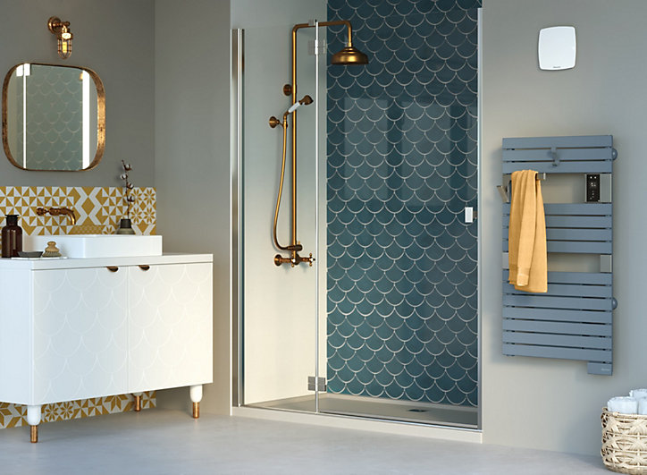 Bouche d'extraction design universelle salle de bain Aldes ø80 mm