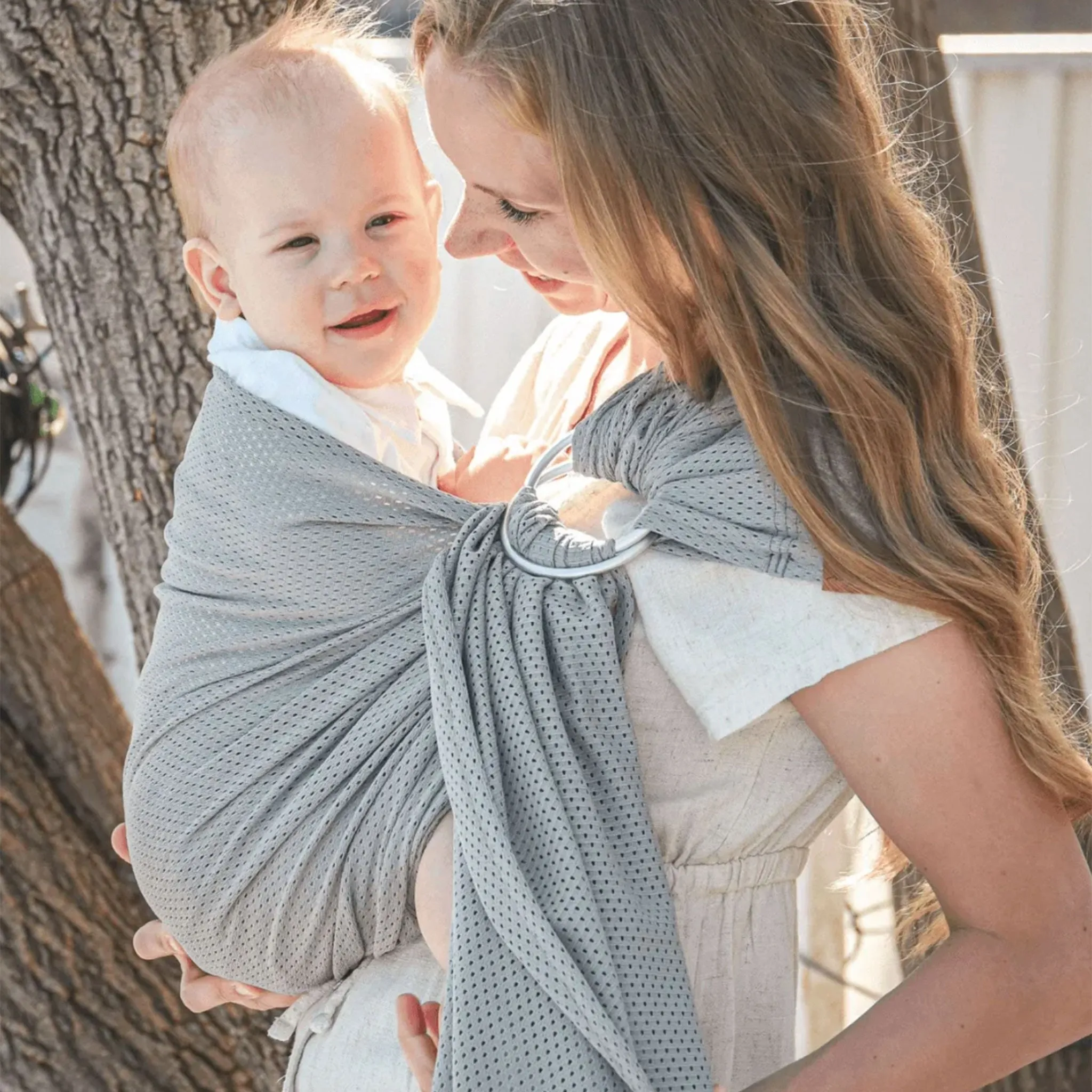 Maman Kangourou Ring-Sling d'Eau - Argent