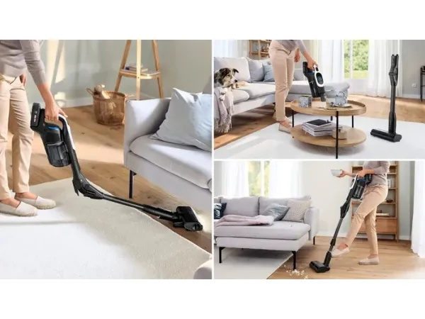 Bosch BCS1041WAC, Stick vakuum, Poseløs, Sort, Hvid, 0,4 L, Dry, HEPA