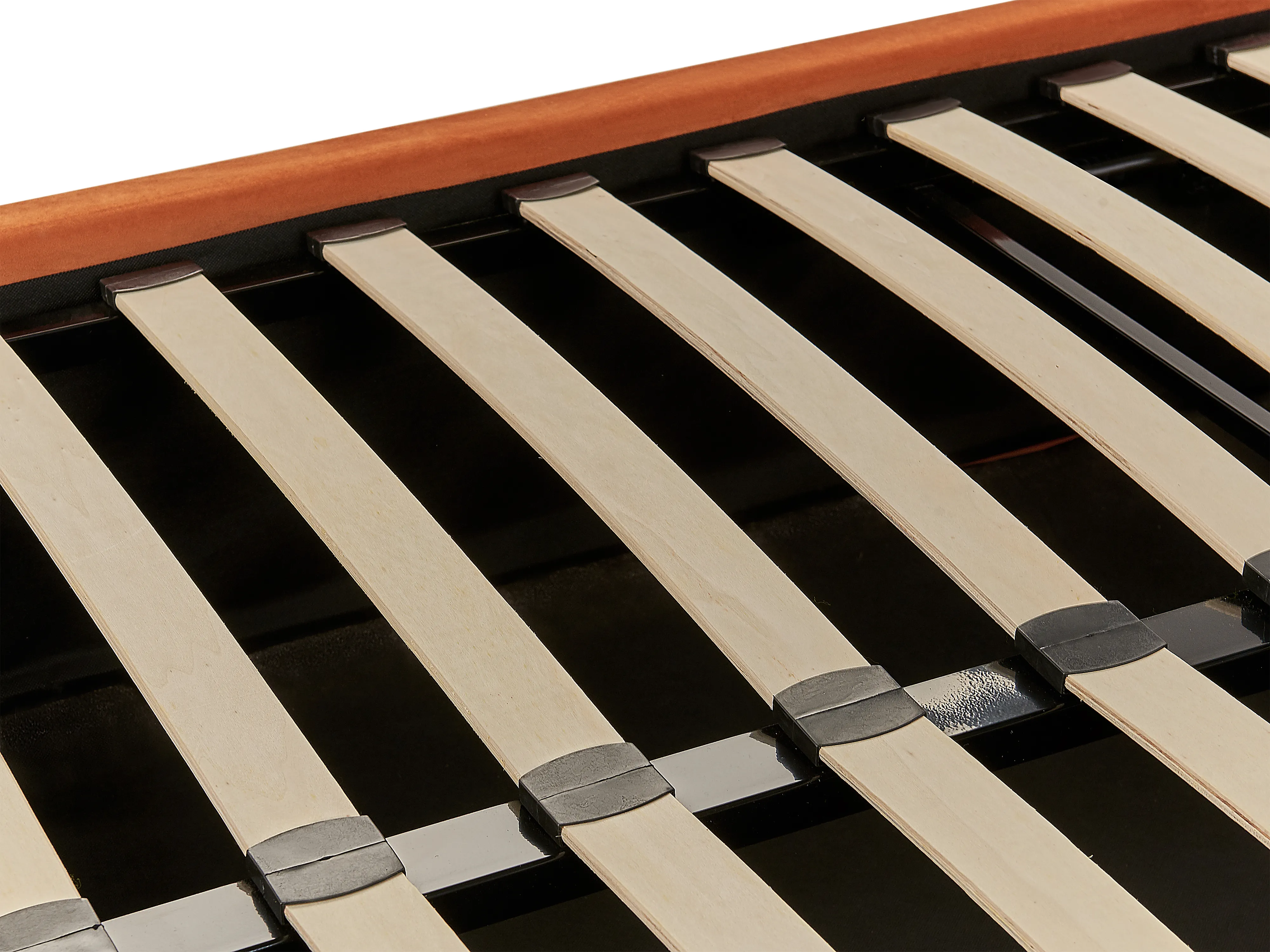 Bed met opbergruimte Fluweel VION 160 x 200 cm Oranje