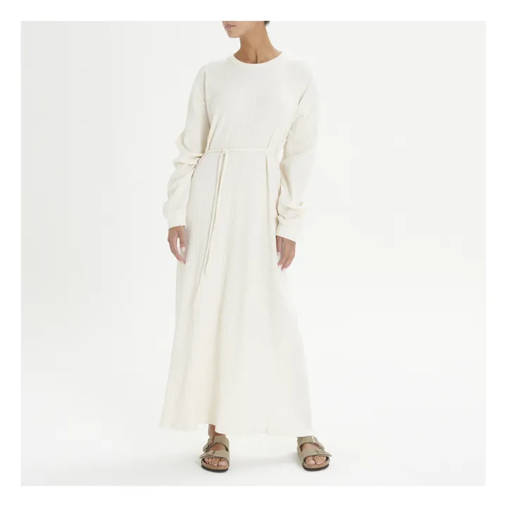 Baserange Robe Côtelée Shawn Coton Bio | Ecru
