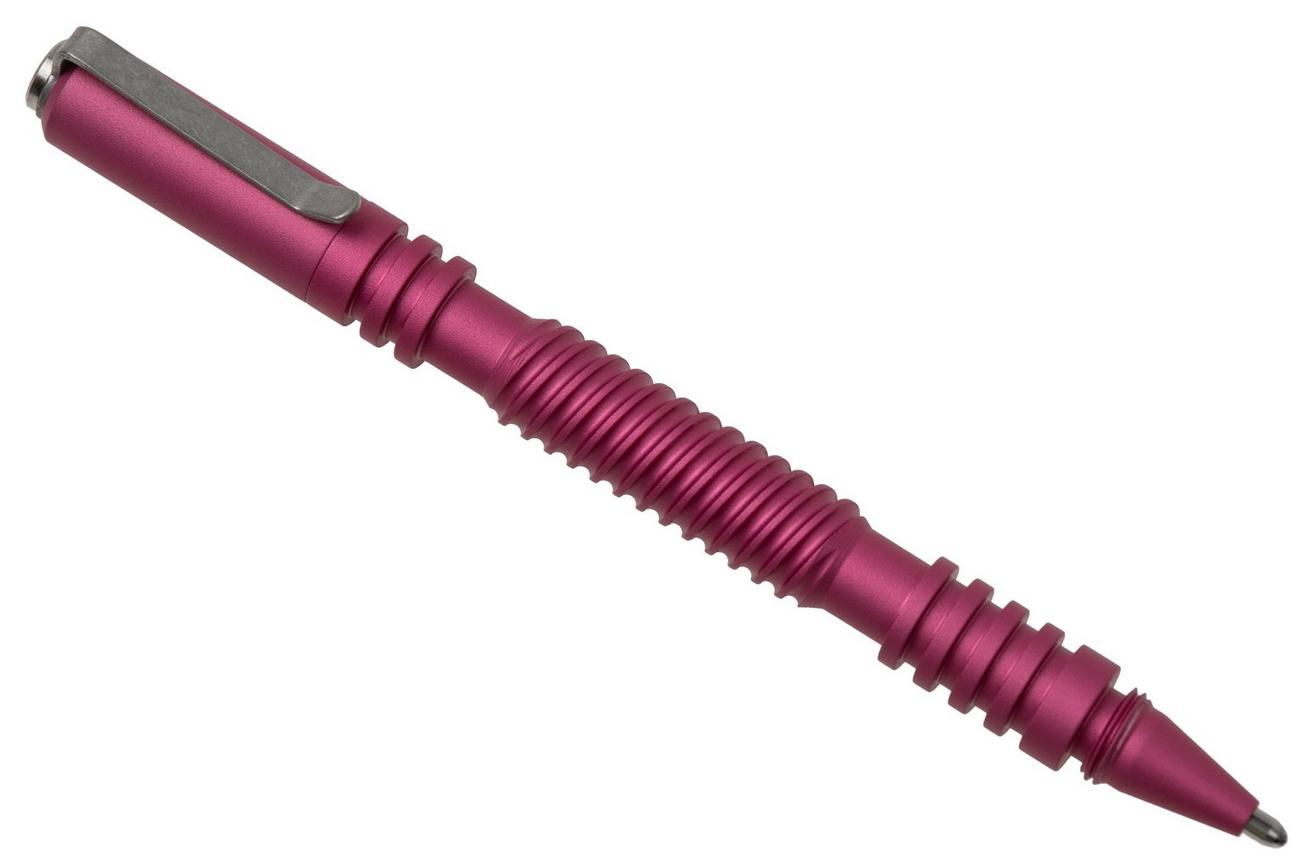 Rick Hinderer Spiral Investigator Pen, Aluminum, Matte Pink, tactische pen
