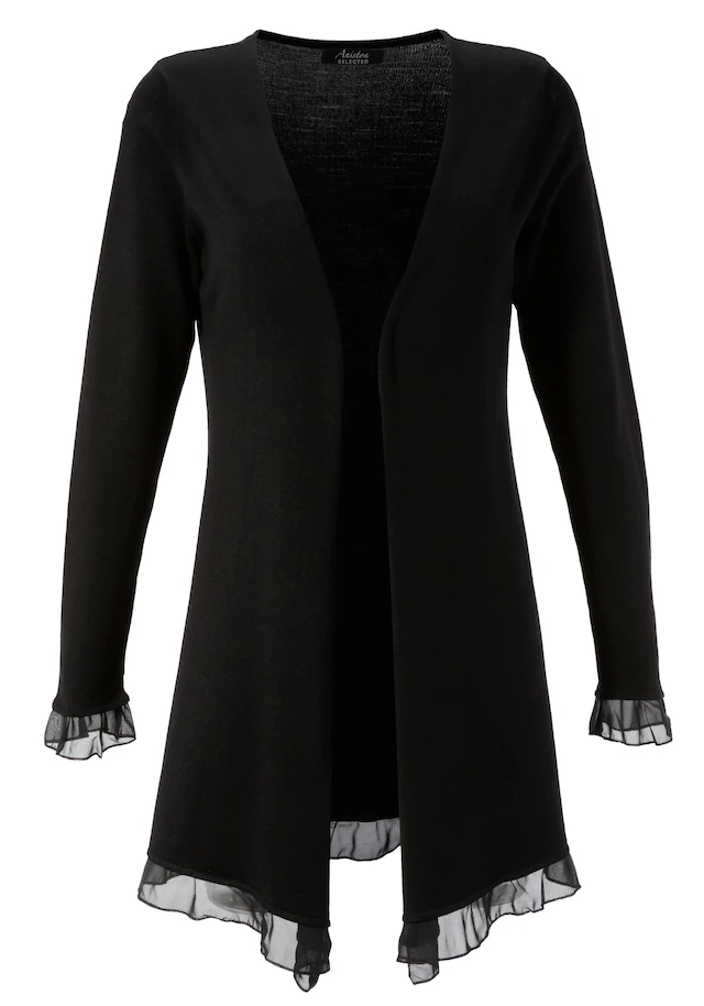 Aniston SELECTED Cardigan , mit Chiffon-Abschlüssen