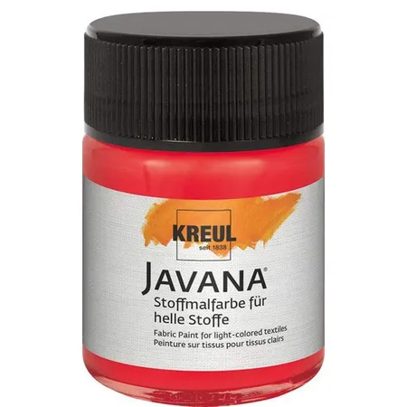 KREUL Javana Stoffmalfarbe für helle Stoffe Hellrot 50 ml