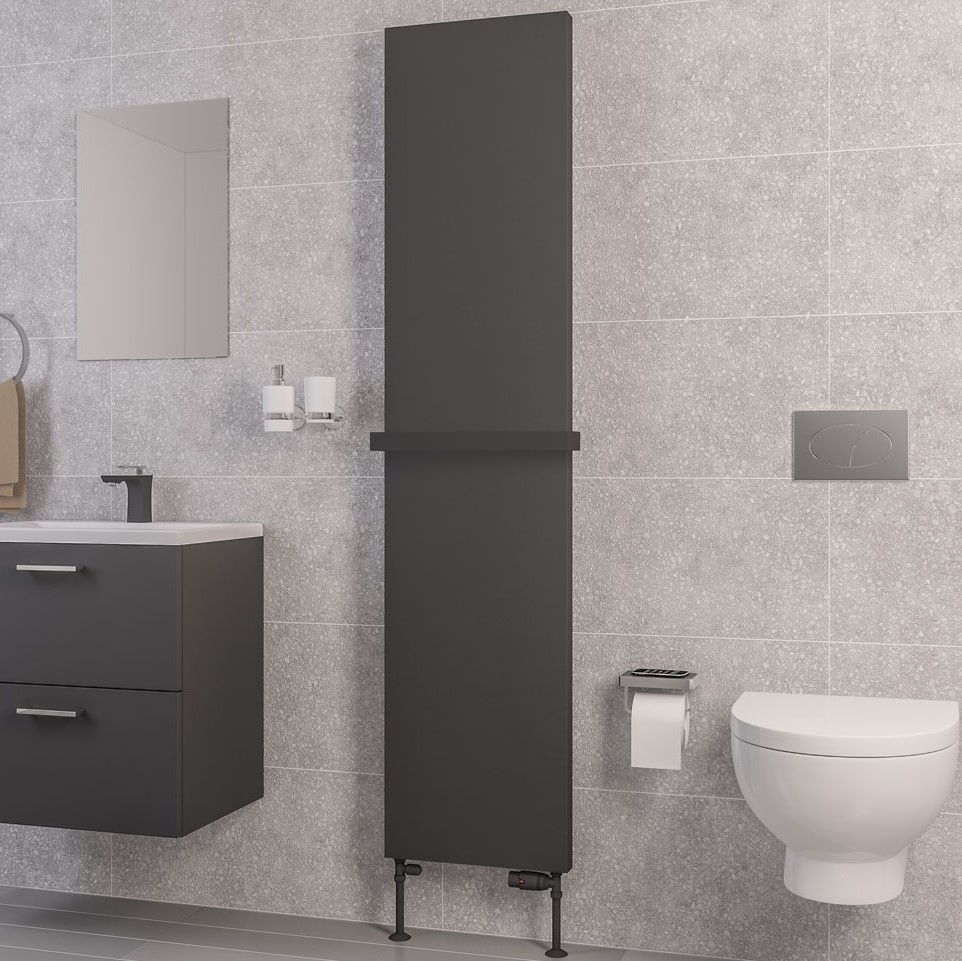 Eastbrook Wingrave paneelradiator 40x180cm zwart mat 874W