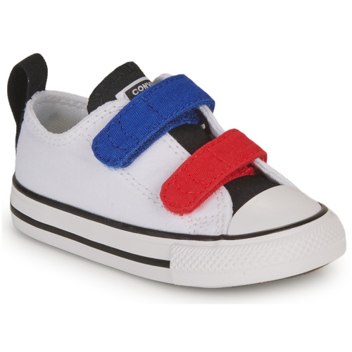 Converse - INFANT CONVERSE CHUCK TAYLOR ALL STAR 2V EASY-ON SUMMER TWILL LO - Blanc / Bleu / Rouge
