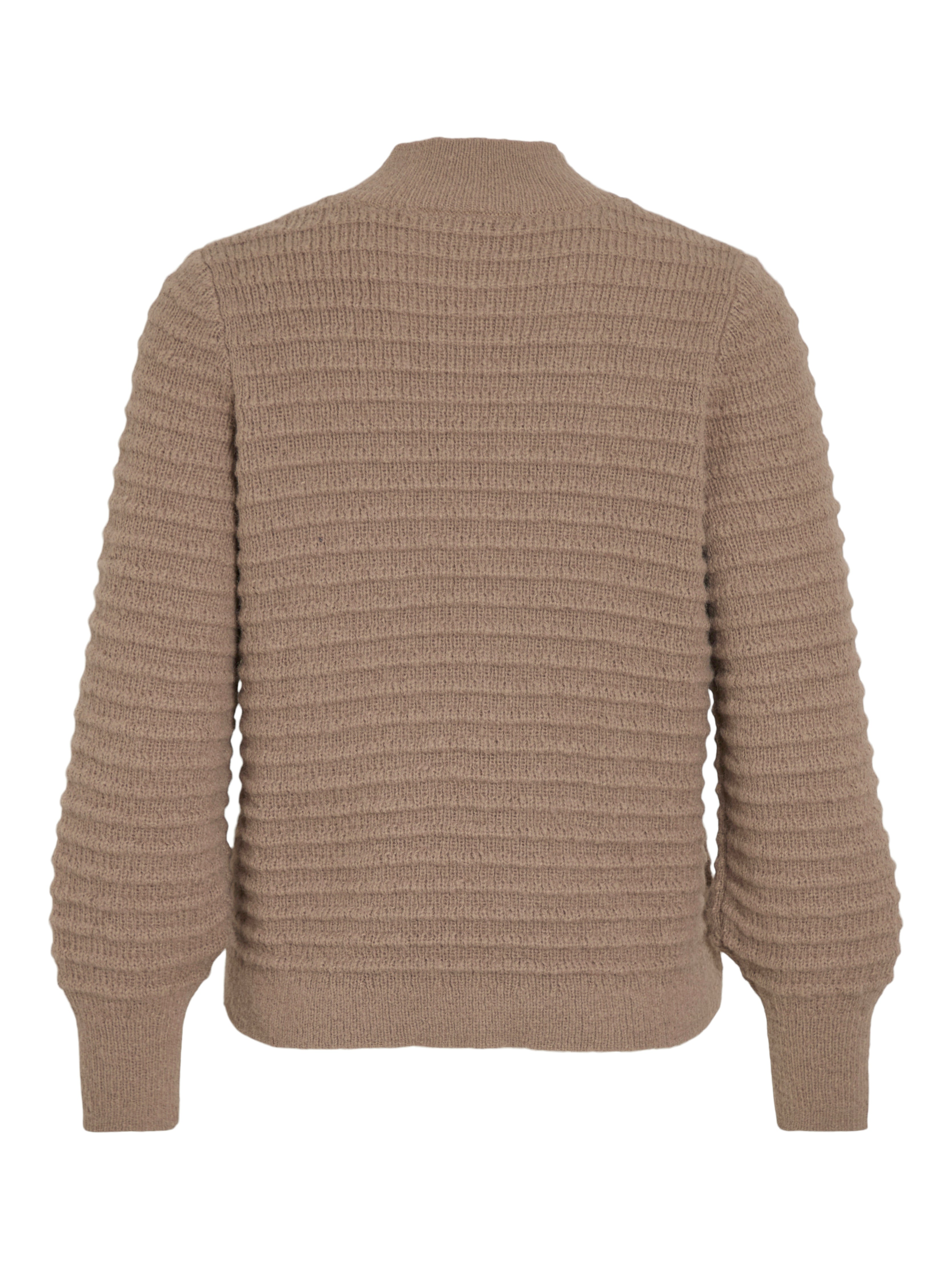 Vila  Viterra Highneck L/S striktrøje - Fossil
