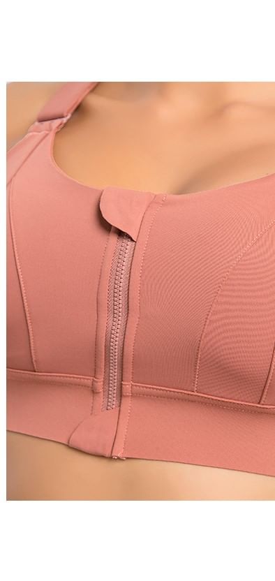 Orfayus - Halter sportbeha met ritsdetail
