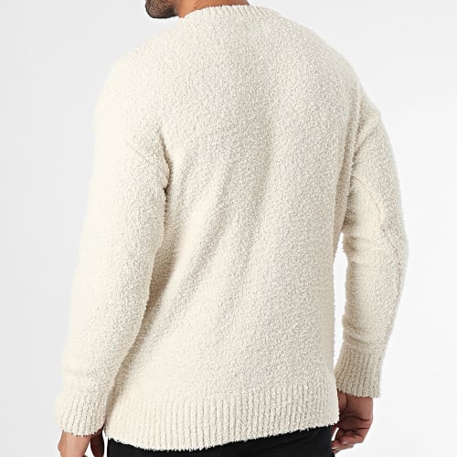 Pull Col Rond Beige