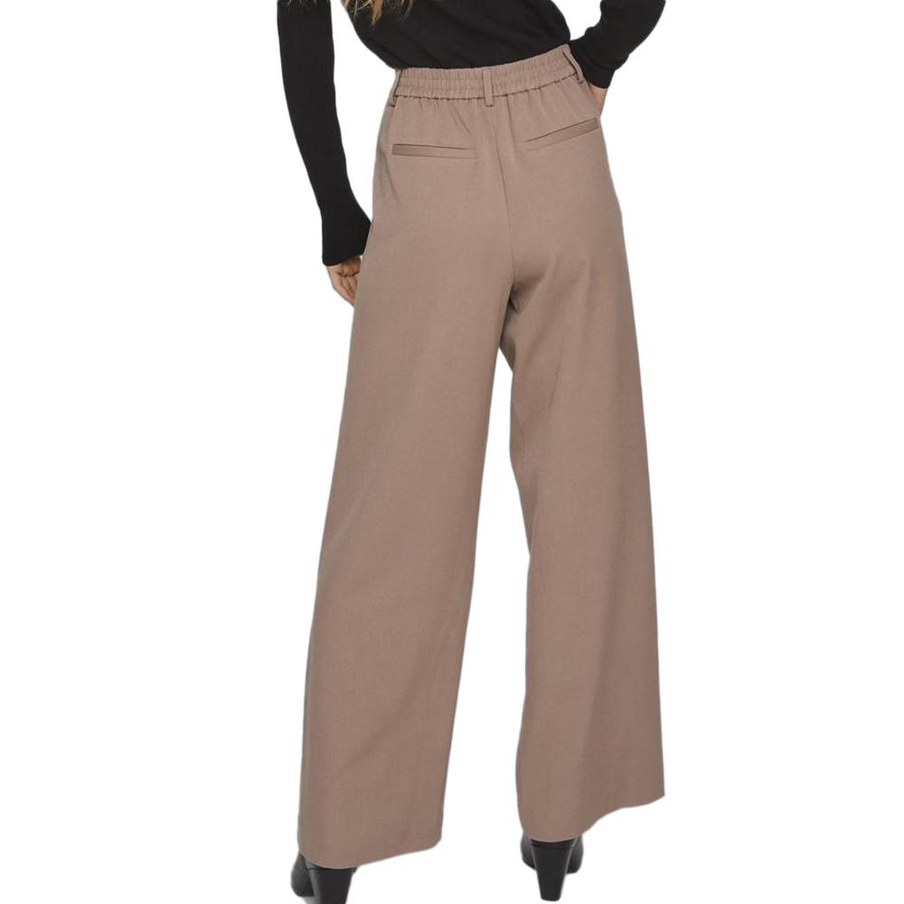Vila Pantalon Beige fluide Femme Vila Vivarone