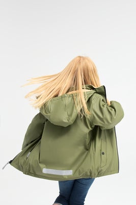 Nordbjørn Marstrand Fôret Regnjakke, Olive Green