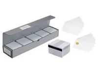 Zebra Premier - Polyvinyl chlorid med mylar-bagside (PVC) - klæbemiddel - 10 mil - 100 stk. kort (pakke med 5) - for Zebra P310F, P310i, P320i, P330i, P330m, P420i, P430i