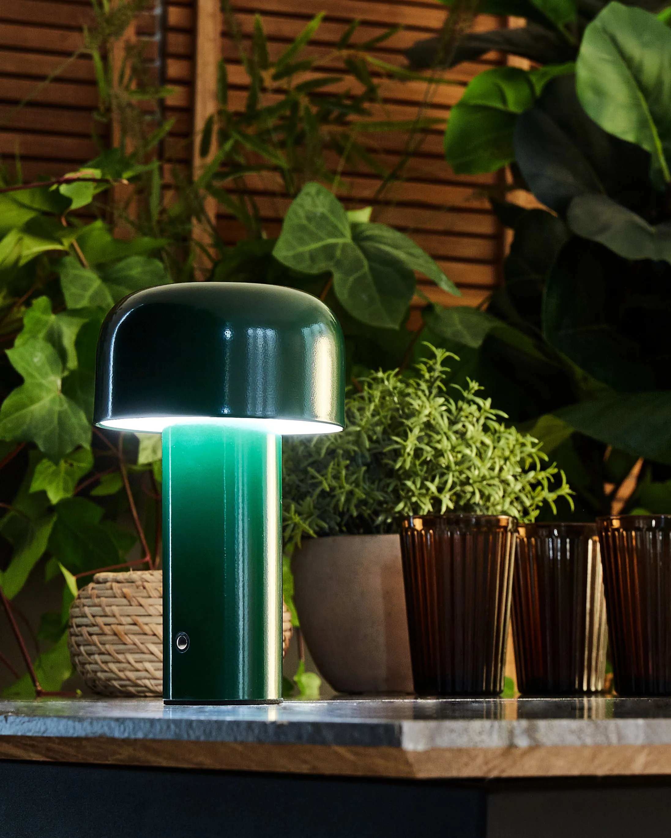 LED draadloze tafellamp BESOS met dimmer Metaal Groen